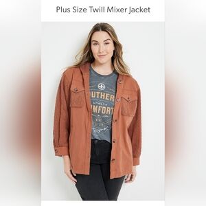 Maurices Twill Mix Shirt NWT